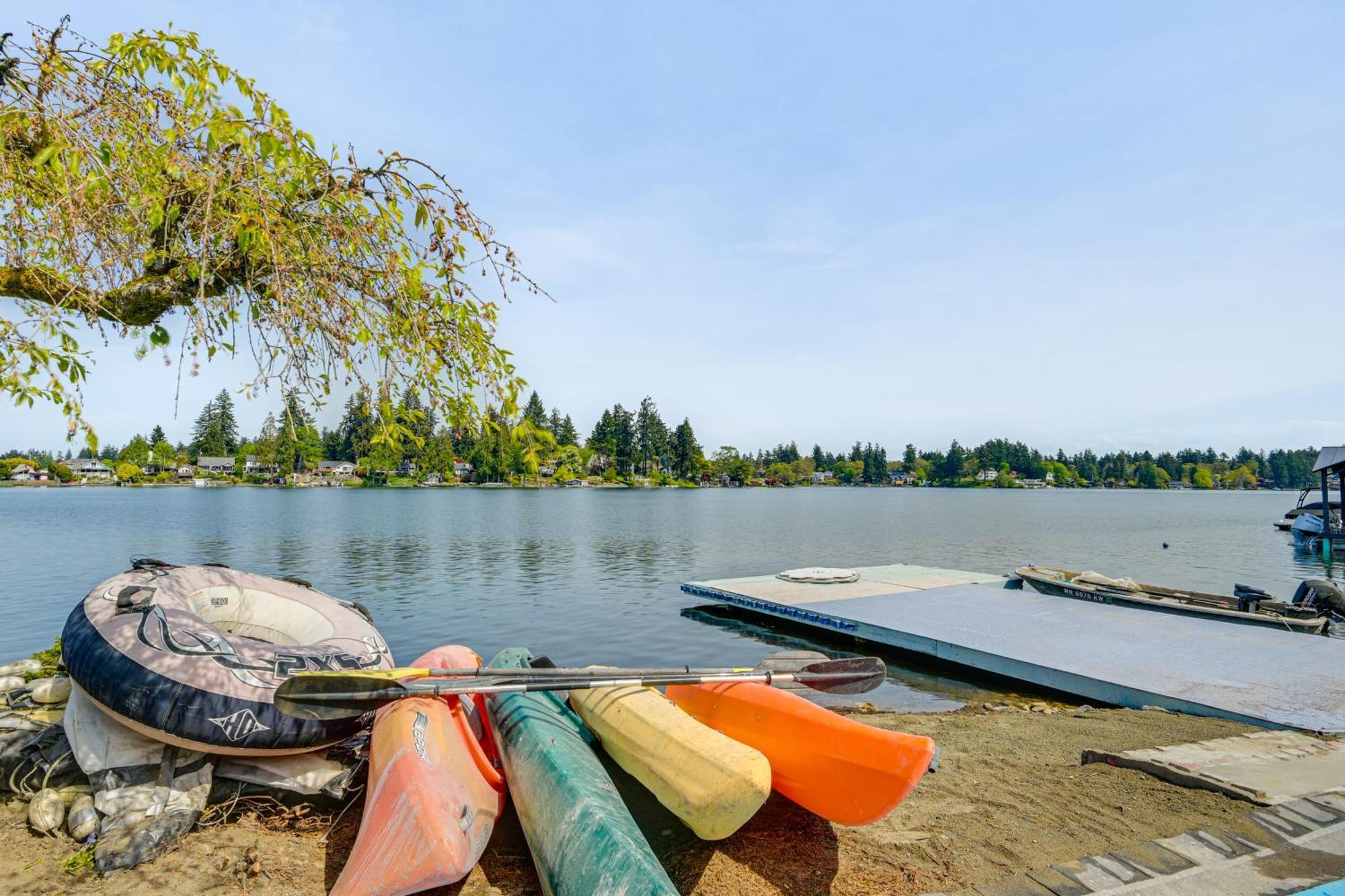 Tacoma Home On Steilacoom Lake With Dock! 외부 사진